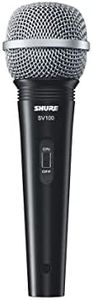 Shure SV100-WA Multipurpose Cardioid Dynamic Vocal Microphone with On/Off Switch, 15' XLR-to-1/4" Cable, Mic Clip and Zippered Bag