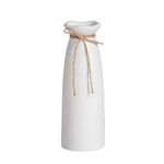 White Ceramic Vase-Flower Vase Dried Flower Vase for Modern Home Decor, Fit for Foyer Living Room Fireplace Bedroom Kitchen,Decent Gift, 8.27" H