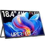 UPERFECT 18.4" QLED Portable Monitor 4K QHD 3840*2160 Matte Screen w/Adjustable Kickstand & VESA, 2000:1, USB C Travel Monitor, 4 Narrow Edge 100% sRGB Display for PC, Laptops, Gaming Consoles, Phones