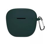 AJM 360 Protection Shockproof Design Soft Rubberised Case with Keychain for Boat Airdopes 113 (Dark Green)