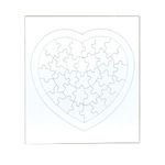 Hygloss Products - Compoz-A-Puzzle - Heart Shape - Fun Activity - Great for Arts & Crafts - White & Sturdy - Surrounding Frame is 8.5” x 9.5” - 36 Puzzle Pieces, 6 Puzzles