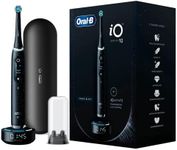 Oral-B iO Series 10 Electric Toothbrush, 7 Cleaning Modes for Dental Care, iOSense, Magnetic Technology & 3D Analysis, Colour Display & Charging Travel Case, Designed by Braun, Cosmic Black