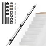 Stair Handrail, New Non-Slip Handrails for Stairs, Safety Industrial Iron Pipe Wall Mounted Indoor Outdoor Hand Railing, Suitable for The Elderly, Children, The Disabled, 3M