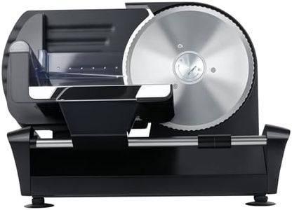 Cobuy Electric Meat Slicer, 7.5" Deli Food Slicer, 200W Electric Food Machine with Adjustable Thickness Removable Blades for Meat Cheese Bread