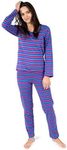 Leveret Womens Pajamas 2 Piece 100% Cotton Classy Fit Pjs Variety of Styles (Size X-Small-X-Large), Unicorn Stripes, X-Small