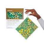 Papaya Reusable Paper Towels 2-Pack - 2 Sheets + 1 Hook, 1 Sheet Replaces 17 Rolls, Quick Drying, No Odor, Washable Kitchen Cloth, Sustainable Dish Sponge, Eco Friendly Gift (Secret Garden)