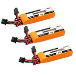 CNHL 450mAh 2S Lipo Battery 7.6V HV lipo Battery 70C with XT30 Plug for Emax Babyhawk RC Heli 250 Helicopter Axial SCX24 Trashcans Larva X Micro FPV Racing Drone Quadcopter(3 Packs)