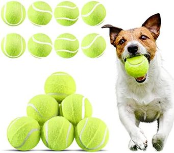 Hanaive 20 Pieces Dog Tennis Balls 2 Inch Mini Tennis Balls for Small Dog Pet Tennis Balls Fetching Toy Rubber Felt Training Balls for Puppy Dogs Playing Exercise and Practice, Yellow