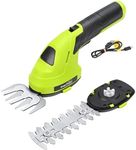SnapFresh Hedge Trimmer Cordless Grass Shear, 2 in 1 Electric Grass Trimmer and Hedge Shears, Handheld Bush Trimmer/Grass Cutter/Shrub Trimmers with Battery for Garden & Lawn, Type-C Cable Included