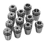 12 Pcs ER20 1/8"-1/2" Precision ER-20 Collets Set for CNC Milling Lathe Tool Workholding Engraving Machine