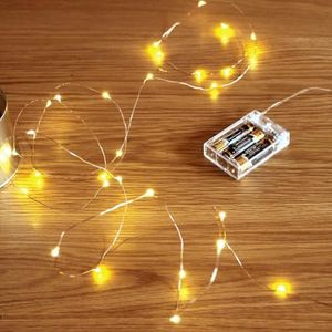 Sanniu Led String Lights, Mini Battery Powered Copper Wire Starry Fairy Lights, Battery Operated Lights for Bedroom, Christmas, Parties, Wedding, Centerpiece, Decoration (5m/16ft Warm White),1 Pack