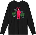 Bioworld A Christmas Story Ralphie Pink Bunny Pajamas Men's Black Long Sleeve Shirt-XS