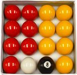 Homegames Pool Table Balls Pub RED & YELLOW 2" UK Competition Set