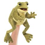 Folkmanis Puppets Funny Frog Hand Puppet, Green