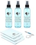 Glasses Cleaner kit - Eyeglass Cleaner including 3 Anti-Reflective Lens Cleaner bottles 125 ml Each, 3 Microfiber Cleaning Cloths, and a Screwdriver Key Chain - by Clear Crystal