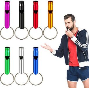 35 Pieces Emergency Whistle with Keychain, Aluminum Emergency Survival Whistle for Camping Hiking Hunting Outdoors Sports, Loud Sound