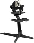 Stokke Nomi High Chair, Black - Inspires Active Sitting - Tool-Free, Seamless Adjustability - Includes Baby Set with Removable Harness for Children 6-24 Months