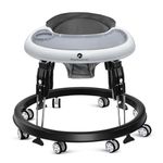 StarAndDaisy Baby Walker for 6 to 24 Months/Walker for Baby/Kids with 360° Rotational Wheels & Padded Seat, with Adjustable Height for Boys & Girls (Black)