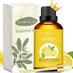 Sedbuwza Lemon Essential Oil, 100% Pure Natural Lemon Oil for Diffuser Humidifier Candle Soap Making Fragrance DIY - 3.38 OZ/100ML