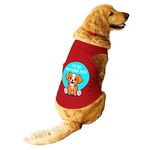 Ruse I m a Good Boy Printed Dog Round Neck Sleeveless Vest Tank T-Shirt/Tees Apparel/Clothes/Tees Gift for Dogs (Red/XXL (Saint Bernard, Great Dane etc.)