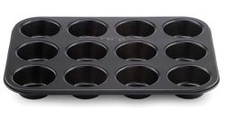 Prestige Inspire Bakeware Muffin Tin, 12 Cup - Black