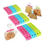 Success Stationery 36 Pcs Clips for Packet Sealing | Reusable Plastic Pouch Sealer Clips for Kitchen Storage | Multi-Color Set, Pack of 18 x 2 | Sealing Clips for Food Packets, Snacks