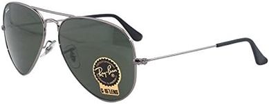 Mens Ray Ban Sunglasses Rb3025 Aviator Classic Polished Gunmetal/Green Sunnies XL (137mm)