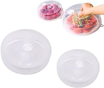 PIDUDU 2 PCS Microwave Cover for Food,Microwave Ventilated Covers,Prevent Splashes, BPA Free,Dishwasher Safe,For Food 28.5cm+17cm