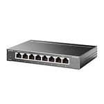 TP-Link Switch 8 Port Gigabit Network Switch, Ethernet Splitter, Hub, Plug and Play, Desktop or Wall Mounting, Metal Case, Silent Operation, Energy-Saving TL-SG108S