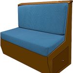 CC LOT RV Dinette Cushions Covers, Stretchable and Washable Fabric Sofa Seat Slipcovers for RV Camper Car Couch Include 1 Backrest Cover & 1 Bench Cover (Blue)