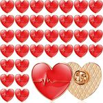 Heart Pins Bulk Heart Disease Nurse Pins Lapel Brooches Pin Medical Pin for Heart Month Medical Assistant Week (30 Pcs)