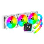 Ant Esports ICE Glow 360 ARGB 360mm ARGB Liquid Cooler/AIO with Display and ARGB Tubes - White | Support Intel & AMD CPU Socket AM5, AM4, AM3, LGA1700, 1200, 2066, 1151 | Evaporation-Proof Tubing