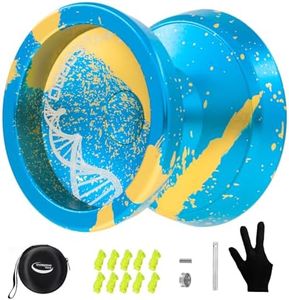 WATIEOBOO Yoyo Professional Responsive Yoyo Bearing for Kids 8-12 Beginner Unresponsive Yoyo Bearing for Fingerspin Yoyos Tricks with Yoyo Accessories-Blue and Yellow