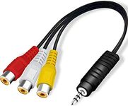 tunghey Video AV Component Adapter Cable Replacement for TV, 3 RCA to AV Input Adapter (23cm)