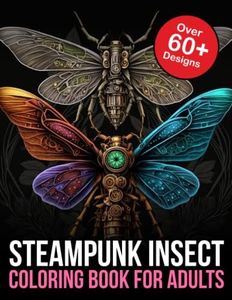 Steampunk Insect Coloring Book For Adults: steampunk animals coloring book for adults