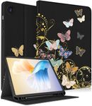 SurgeCraft for Samsung Galaxy Tab A9 Plus/ A9+ Case - Women Cute Girls Folio Cover Butterfly Girly Kids Teens Pretty Auto Wake/Sleep Design with Pencil Holder for Galaxy Tablet A9 Plus Case 11''