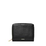 Fossil Women's Logan Leather Wallet RFID Blocking Small Multifunction, Black (Model: SL7923001)