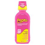 Pepto Bismol Liquid, Upset Stomach Relief, Diarrhea Relief, Heartburn, Nausea, Indigestion, Upset Stomach, Original Flavour, 480 mL