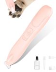 KIKETECH Cordless Dog Paw Trimmer - LED Low Noise 2 Speed Dog Clippers for Grooming, USB Rechargeable Small Area Shaver for Dog Clippers Cats Hair Around Paws, Eyes, Ears, Face, Rump, Pink