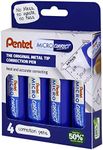 Pentel Micro Correct 12 ml Correction Pen - Wallet of 4