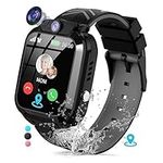 JUBUNRER Kids Smart Watch with GPS Tracker IP68 Waterproof Smart Watch for Kids With Call HD Photo Puzzle Game Alarm Clock SOS Class Mode 3-12 Years Boys Girls Watch Christmas Birthday Gifts