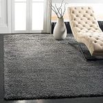 URBAN AESTHETIC RUGS // Export Quality Soft Modern Shaggy Area Rugs Fluffy Living Room Carpet Comfy Bedroom Home Decorate Floor Kids Playing Carpet 12 Feet by 18 Feet // Grey Silver Colour