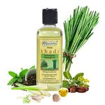 Khadi Rishikesh Herbal Lemongrass Massage Oil for reduce pain,improve the blood circulation,help relive stress,soothes skin relaxes body pain,skin tightening, men & women (210 ml)