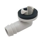 Air Jade Air Conditioner AC Drain Hose Connector Elbow Fitting with Rubber Ring for Mini-Split Units and Window AC Unit 3/5 Inch(15mm)