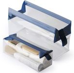 Cadence Parcel - Clear Travel Kit with Zipperless Magnetic Closure - Cove, Extra Large - Durable, Leak-Resistant and TSA Approved Toiletry Bag - Modular Organization - Recycled TPU (4 Qt)