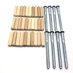 ReplacementScrews Hardware Kit Compatible with IKEA EXPEDIT 2 x 4 Shelf Unit - All Screws (104323) and Dowels (101352)