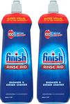 Finish Dishwashing Rinse Aid Liquid Shine and Protect Pack of, BLUE, 800ML, 1 count, (Pack of 2)