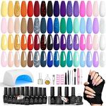 Beetles Gel Nail Polish Kit with 36W Led Nail Lamp, 32 Colors Summer Gel Polish Green Purple Orange Nude Pink Blue White Gel Polish Starter Kit Manicure Soak off Salon Home DIY Nail Gift for Women