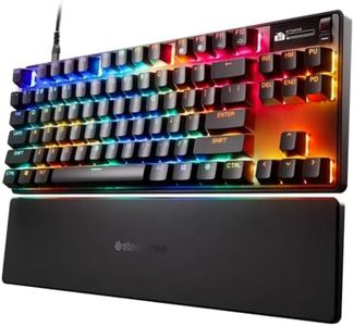 SteelSeries Apex Pro TKL Gen 3 - HyperMagnetic Gaming Keyboard - OmniPoint 3.0 Switches - Adjustable Response - Rapid Trigger - Rapid Tap/SOCD - OLED - PBT Keycaps - USB-C - UK Layout QWERTY