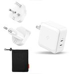 Spigen 45W Switchable Plug for Travel UK EU US Wall Charger 20W Dual Output PD 3.0 for iPhone 15 14 13 12 Plus Pro Max Mini Samsung Galaxy S23 S22 Ultra Plus iPad Macbook Air Steam Deck and More